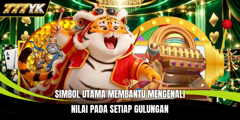 Simbol utama membantu mengenali nilai pada setiap gulungan